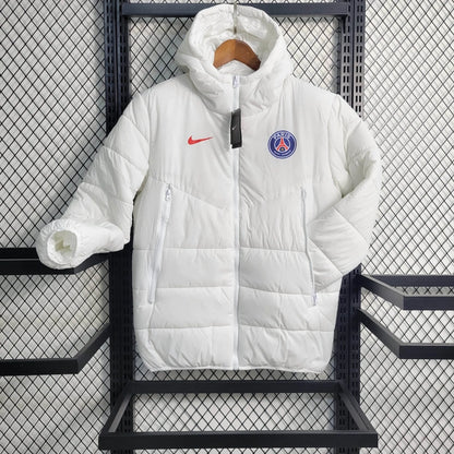 Jachetă puffer albă Paris Saint-Germain