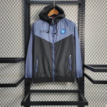 Napoli negru și albastru windbreaker