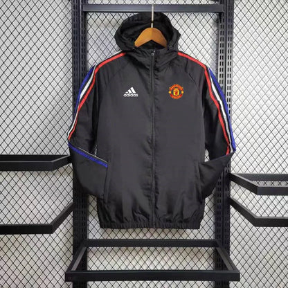 Manchester United negru windbreaker