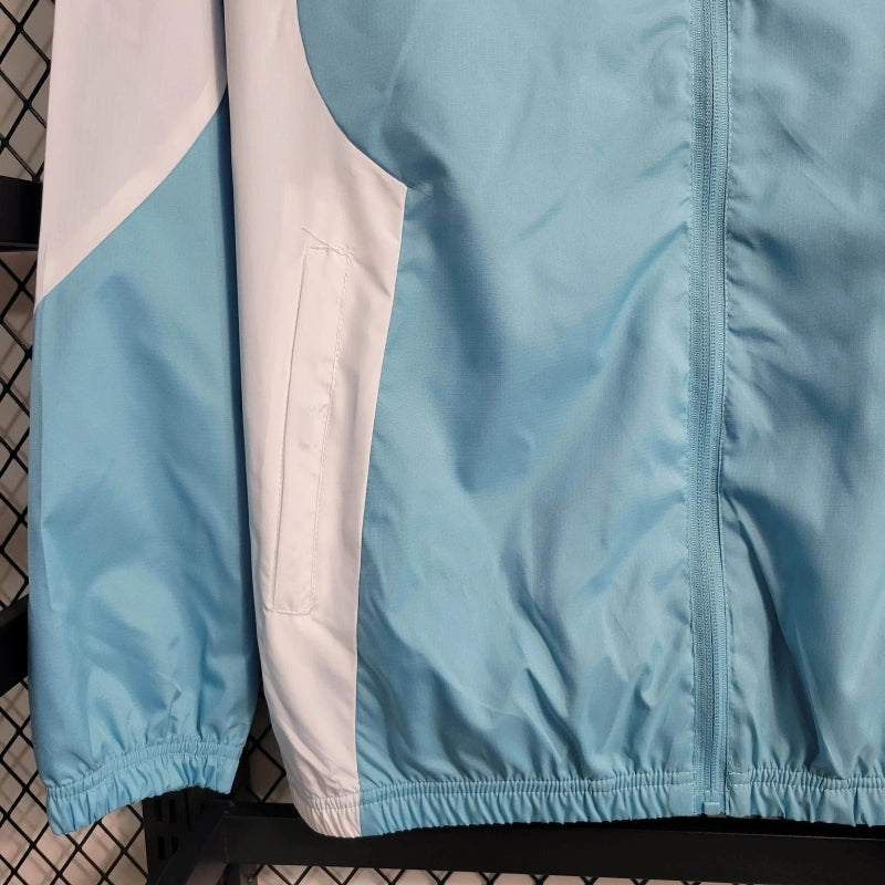 Manchester City albastru și alb windbreaker