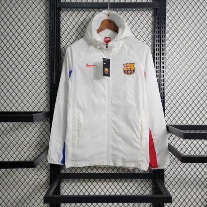 Barcelona alb windbreaker