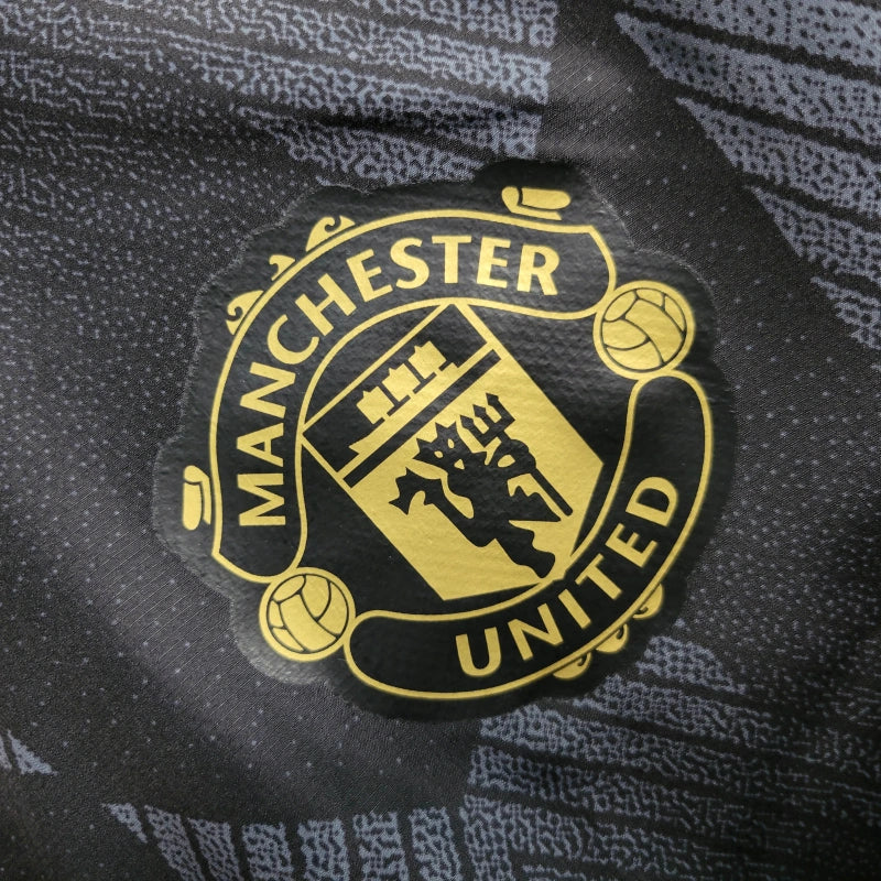 Manchester United negru windbreaker