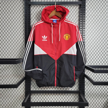 Manchester United roșu și negru windbreaker